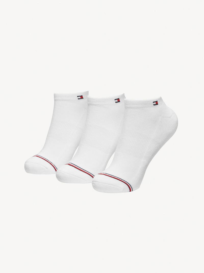 Női Tommy Hilfiger Ankle 3PK Zokni Fehér | HU 655ILH